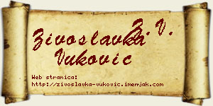 Živoslavka Vuković vizit kartica
